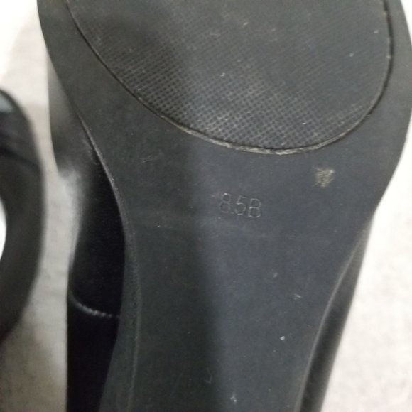 Ralph Lauren black wedge heels with metal buckle - Picture 7 of 7